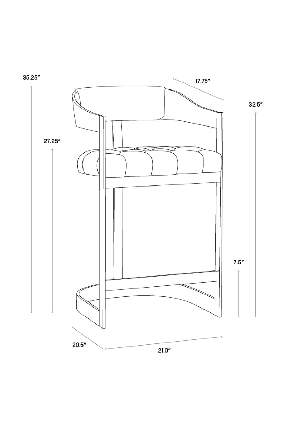 Black Leather T-Shaped Counter Stool by Splendido Beaumont, alternate view 14