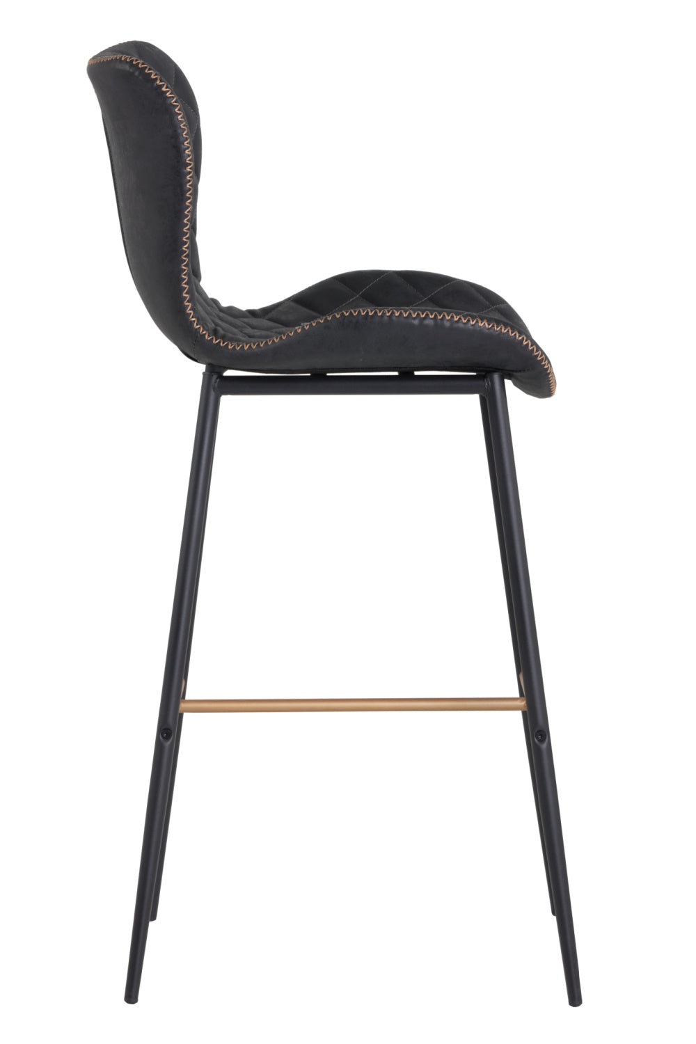 Diamond-Stitched Leather Look Bar Stools (2) by Splendido Lyla Barstool, alternate view 11