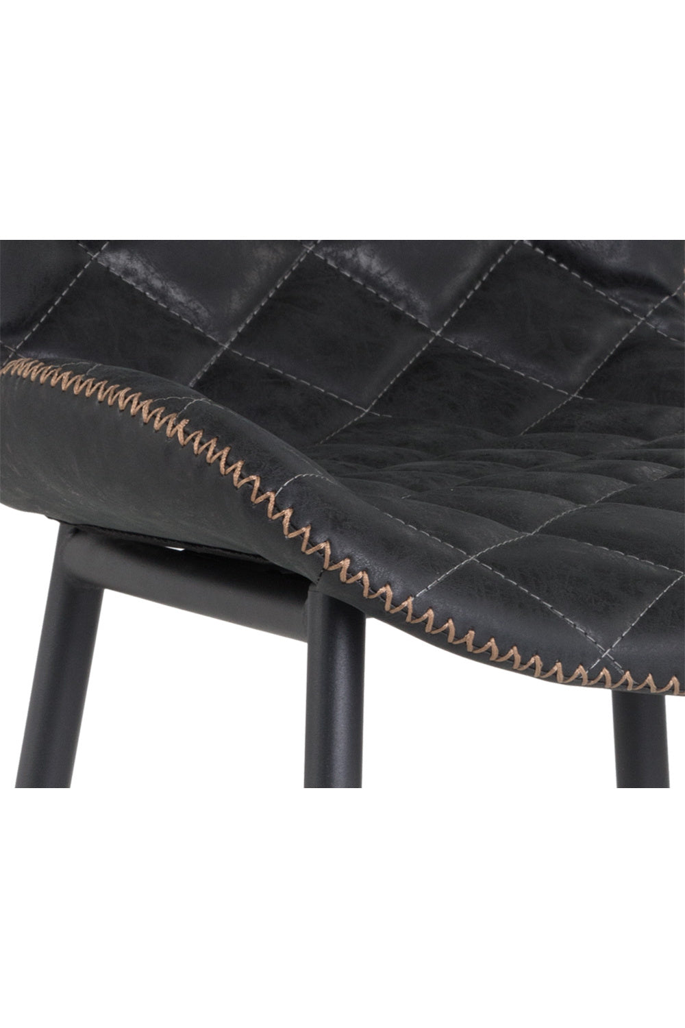 Diamond-Stitched Leather Look Bar Stools (2) by Splendido Lyla Barstool, alternate view 13