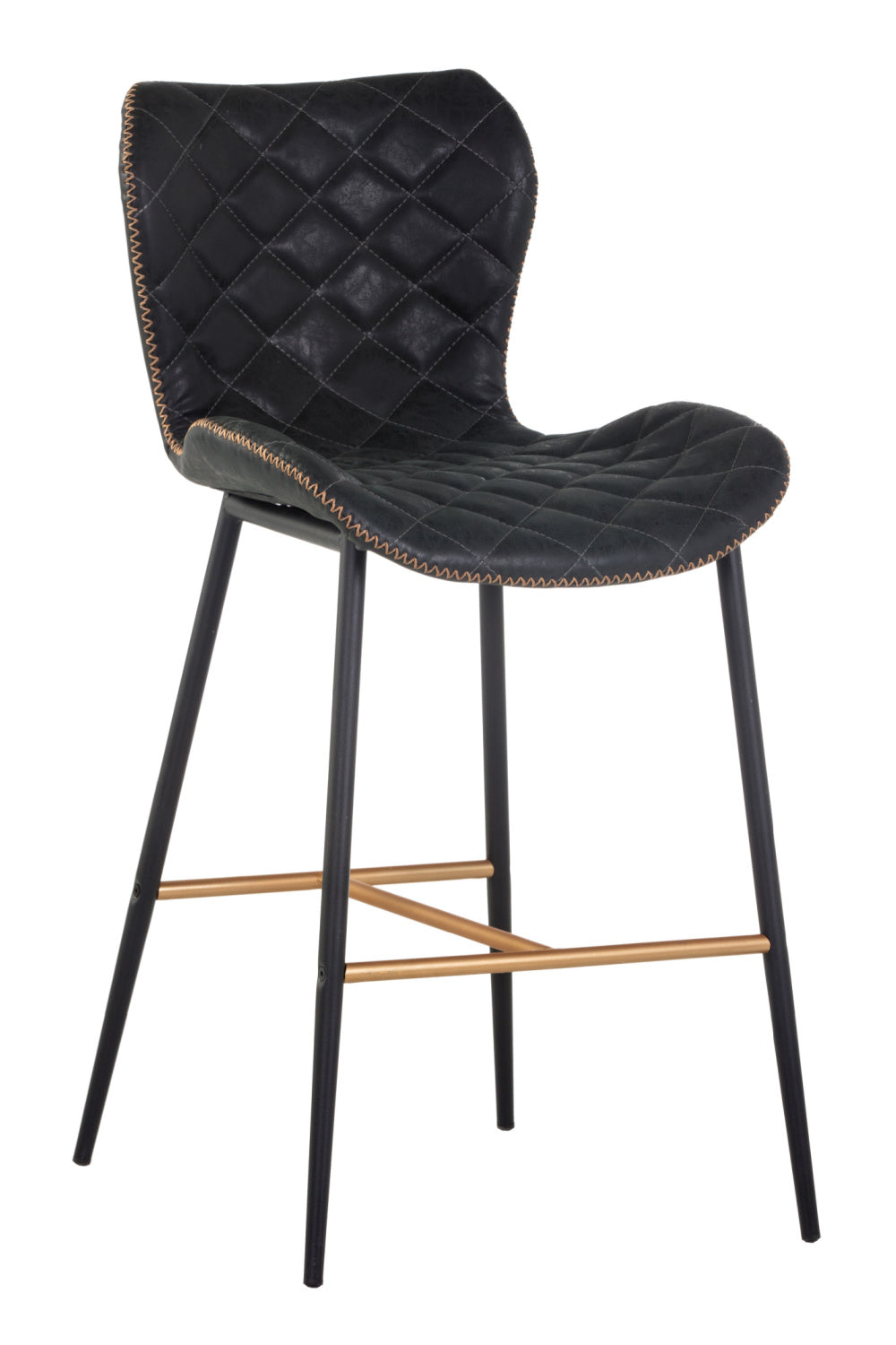 Leather-Look Diamond-Stitched Counter Stools (2) by Splendido Lyla, alternate view 10