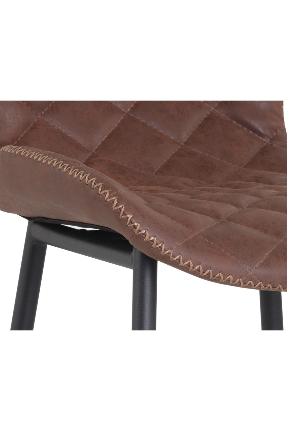 Diamond-Stitched Leather Look Bar Stools (2) by Splendido Lyla Barstool, alternate view 5