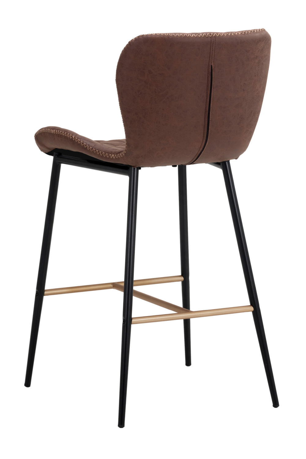 Leather-Look Diamond-Stitched Counter Stools (2) by Splendido Lyla, alternate view 4