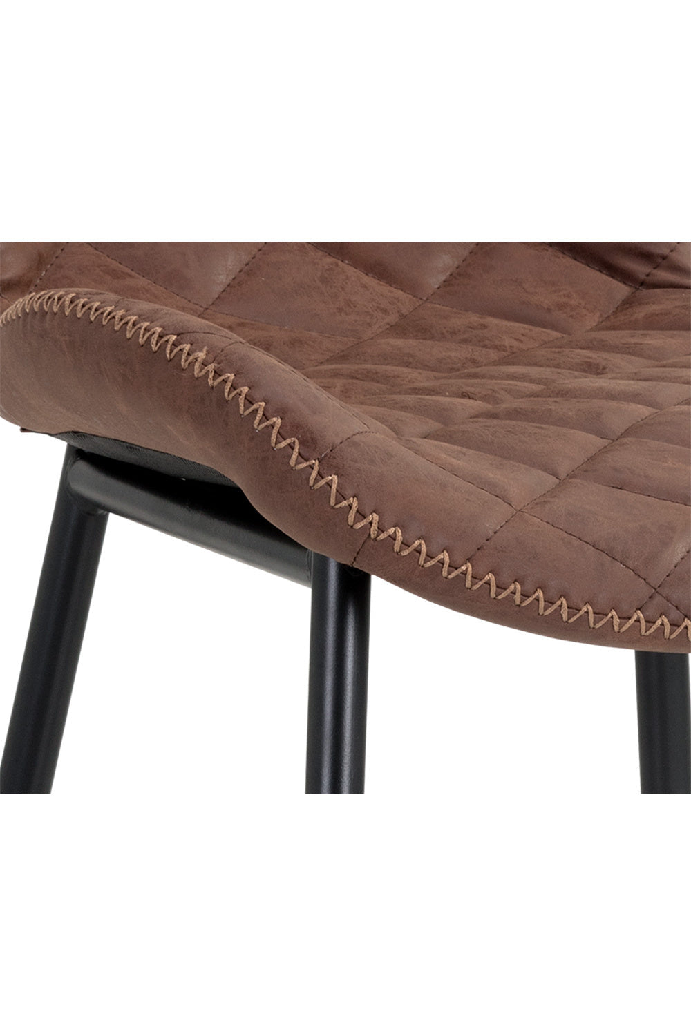 Leather-Look Diamond-Stitched Counter Stools (2) by Splendido Lyla, alternate view 5