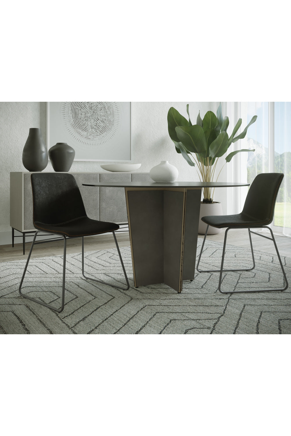 Leather Look Mid-Century Dining Chairs (2) by Splendido Cal, alternate view 17