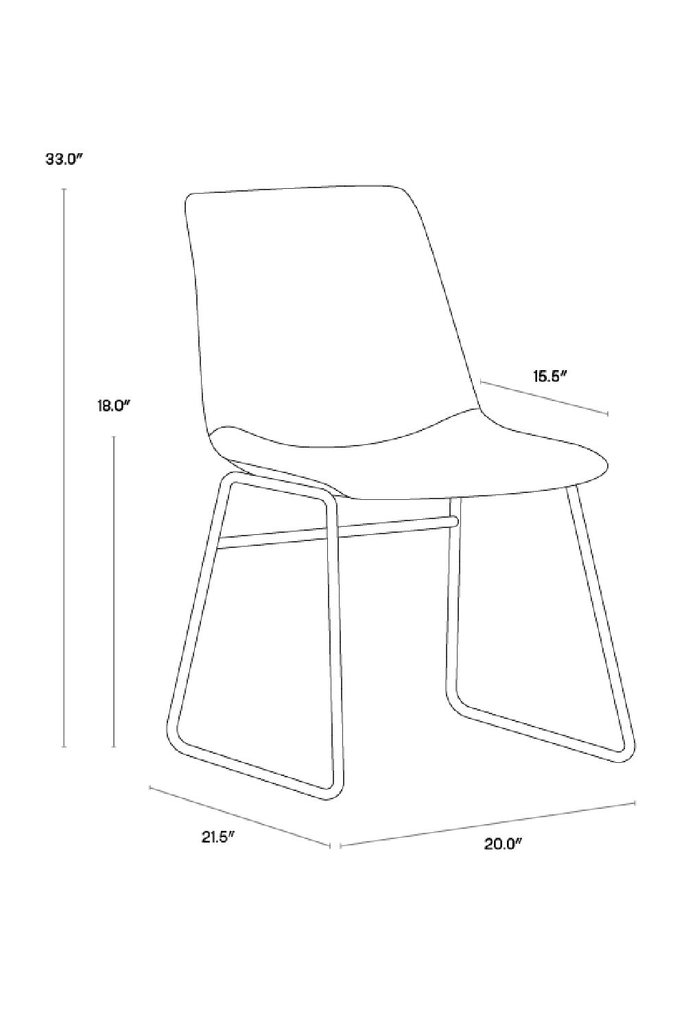 Leather Look Mid-Century Dining Chairs (2) by Splendido Cal, alternate view 18