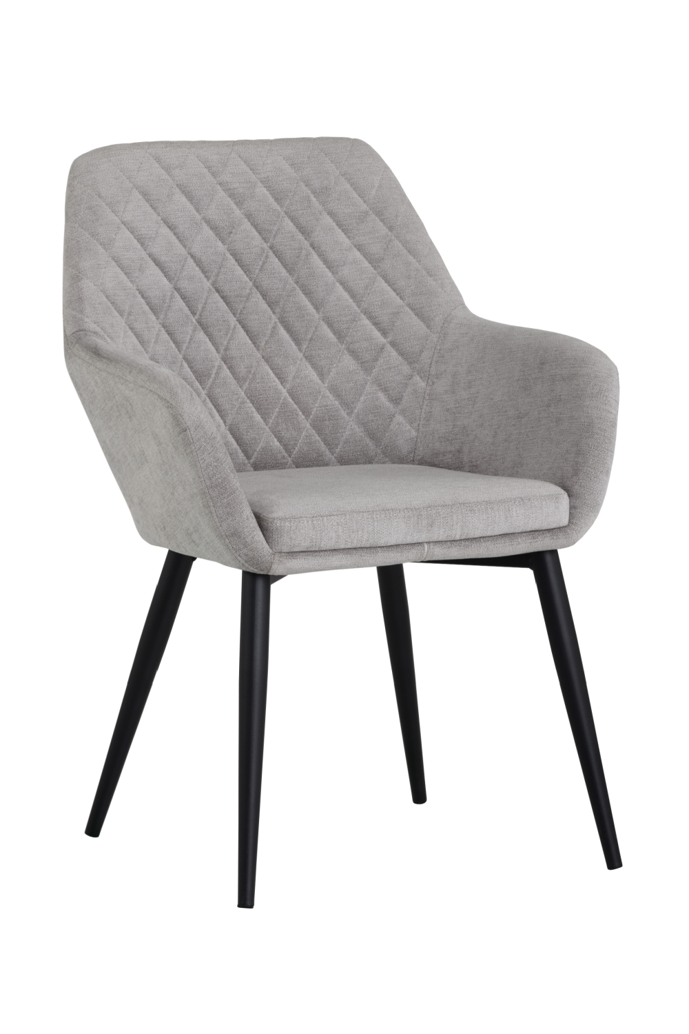 Gray Diamond-Tufted Dining Armchair by Splendido Jayna Dining Chair