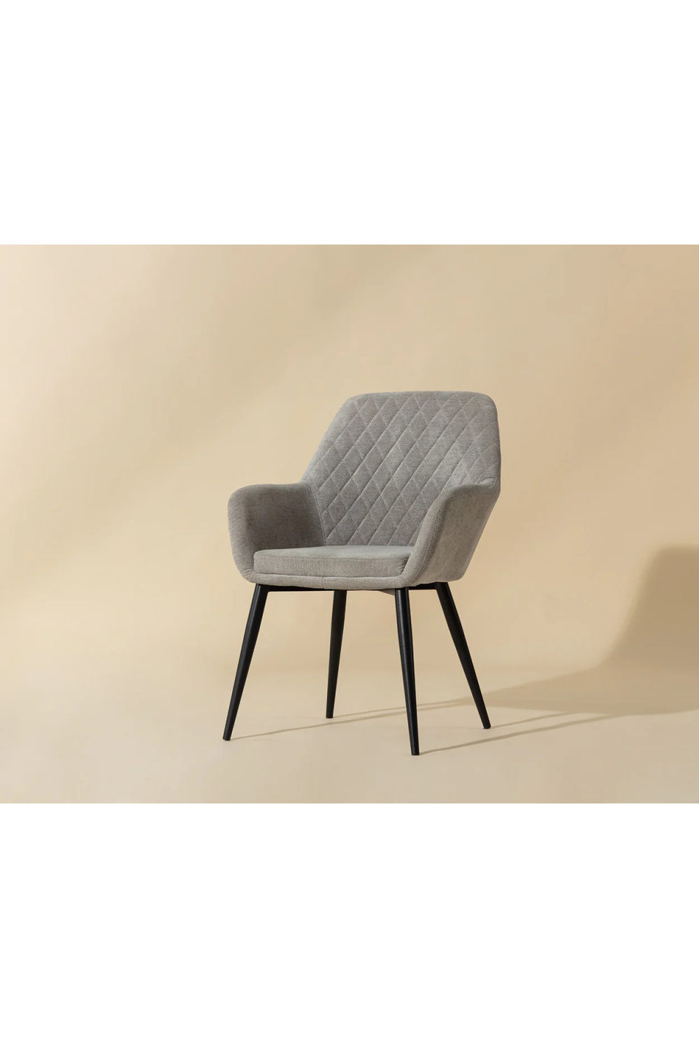 Gray Diamond-Tufted Dining Armchair by Splendido Jayna Dining Chair, alternate view 8