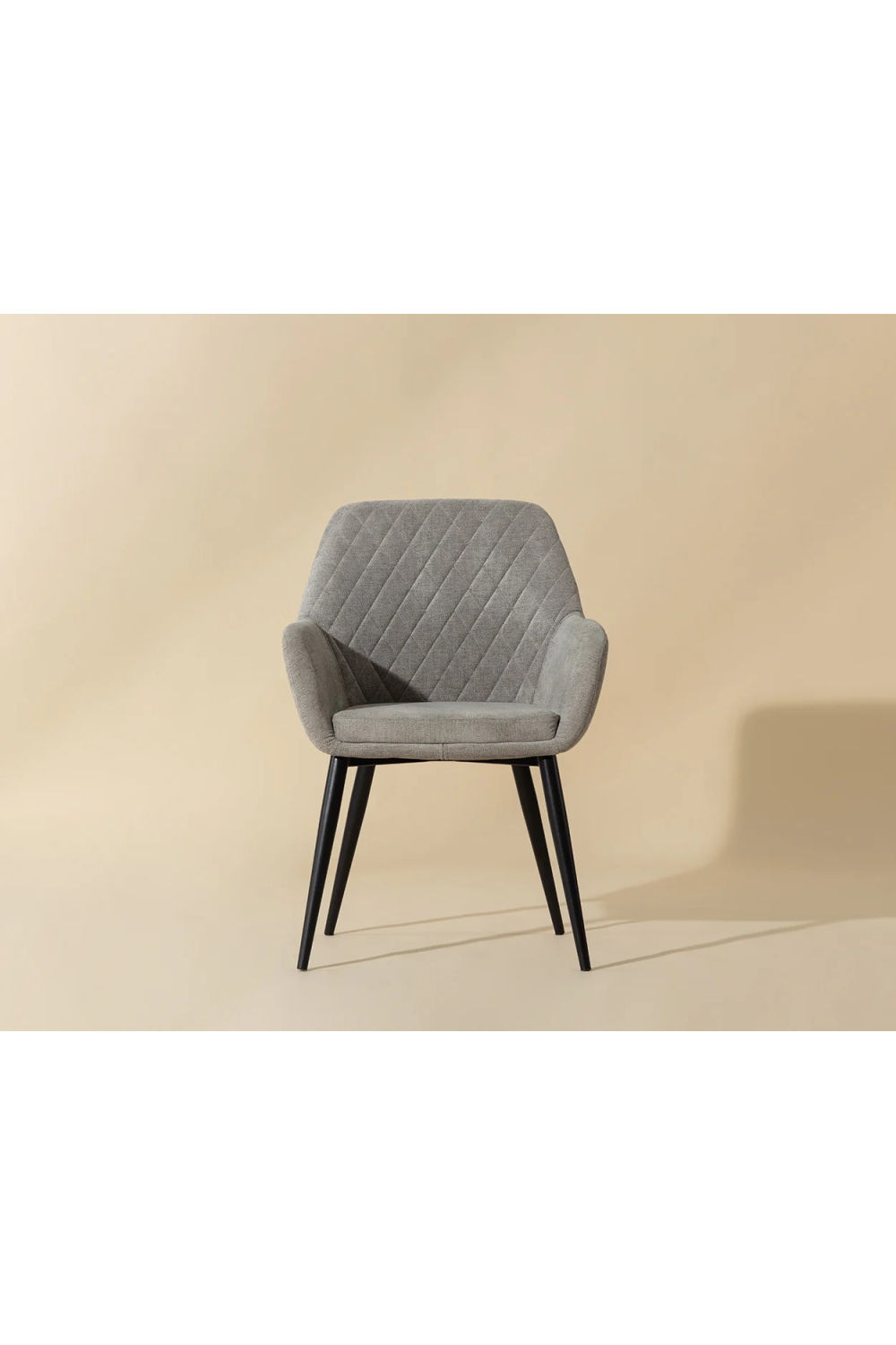 Gray Diamond-Tufted Dining Armchair by Splendido Jayna Dining Chair, alternate view 9