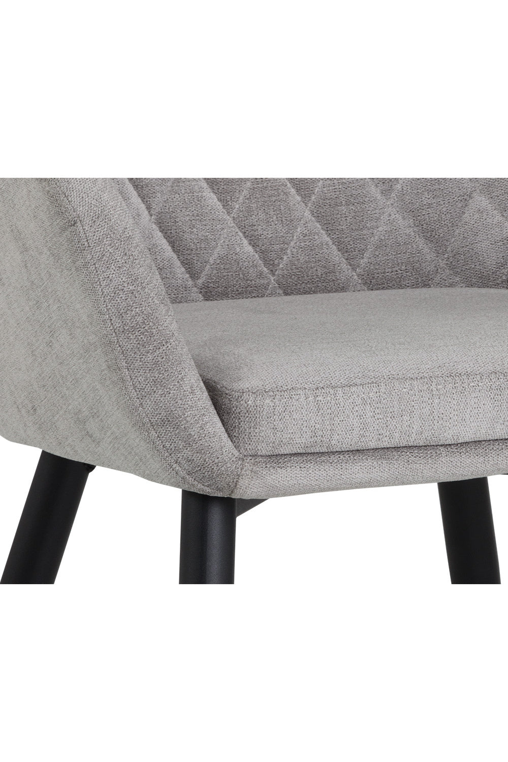 Gray Diamond-Tufted Dining Armchair by Splendido Jayna Dining Chair, alternate view 7