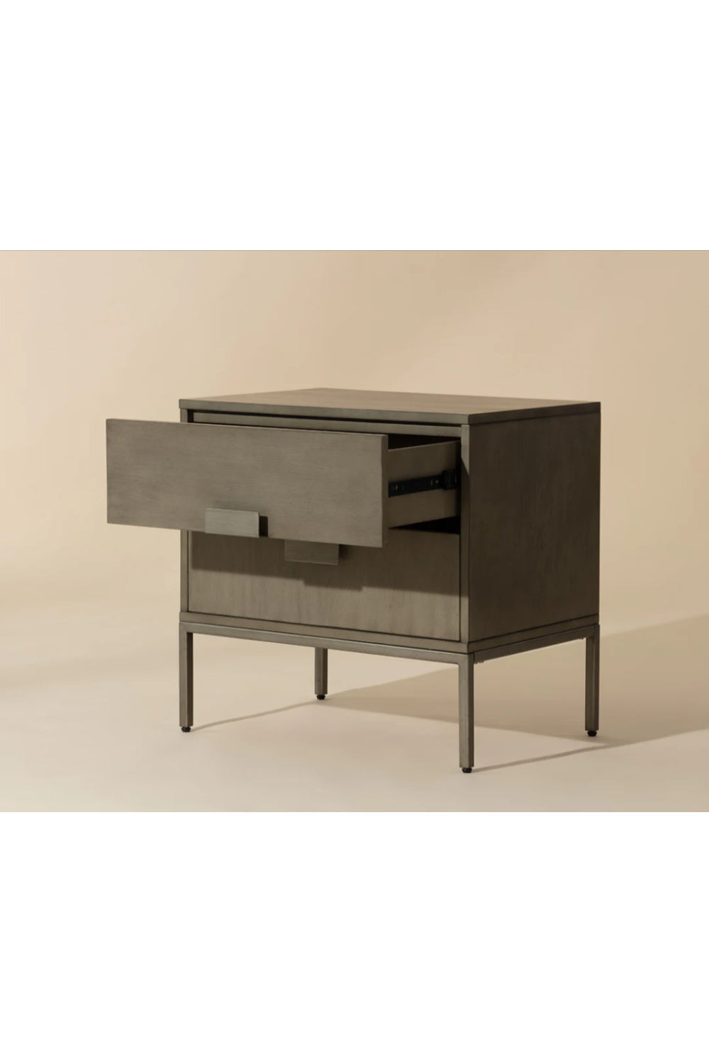 Acacia Wood 2-Drawer Nightstand by Splendido Jade, alternate view 6