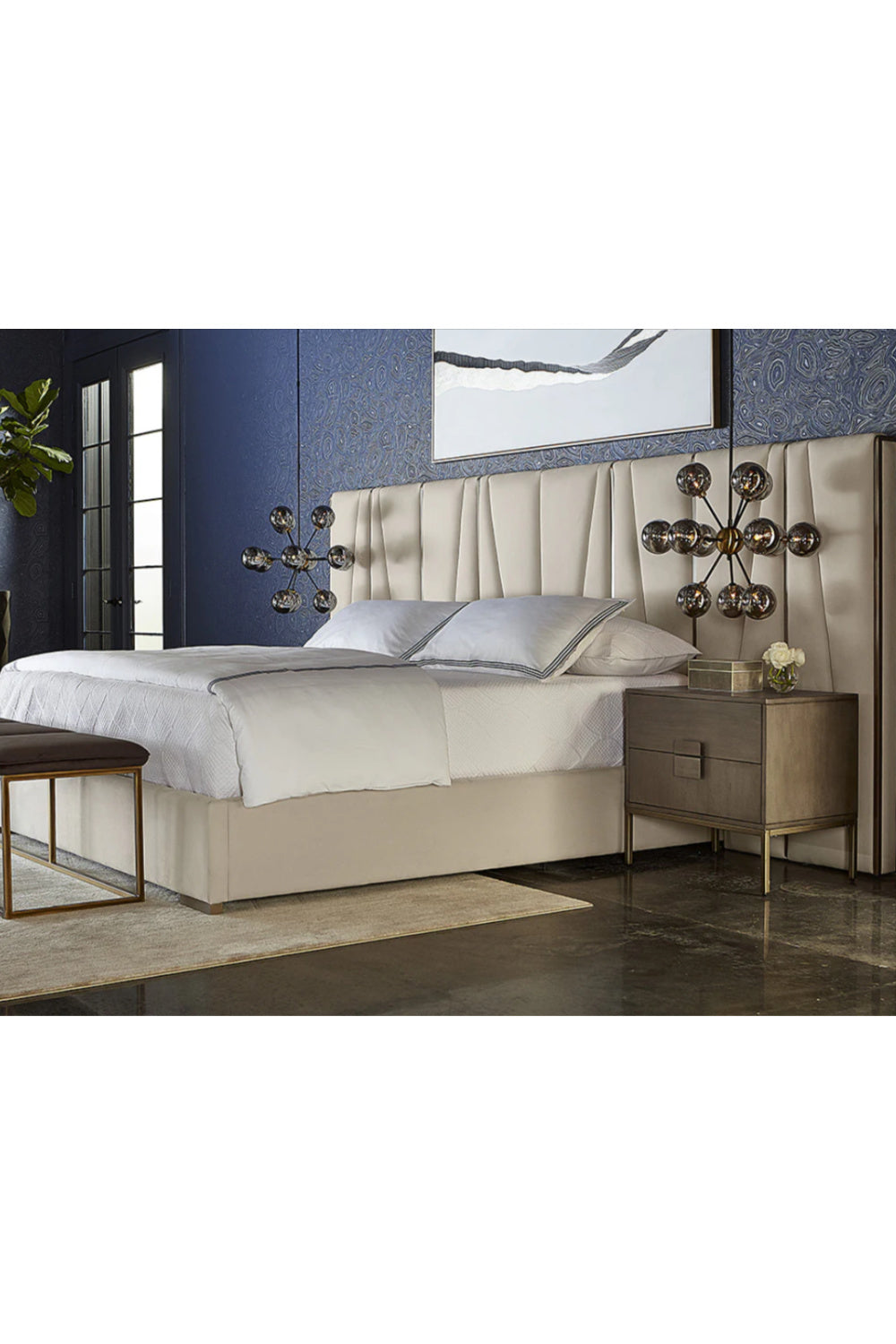 Acacia Wood 2-Drawer Nightstand by Splendido Jade, alternate view 8