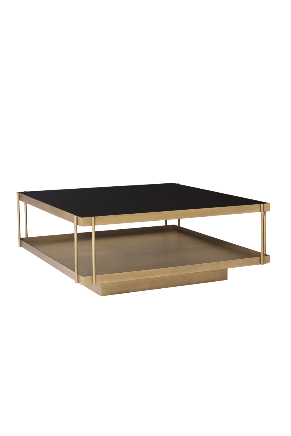 Square Black Glass Coffee Table by Splendido Finch, alternate view 3