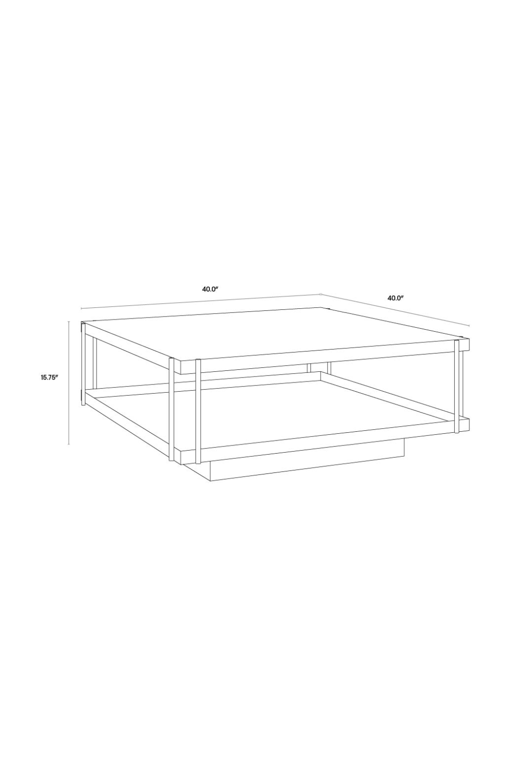 Square Black Glass Coffee Table by Splendido Finch, alternate view 9