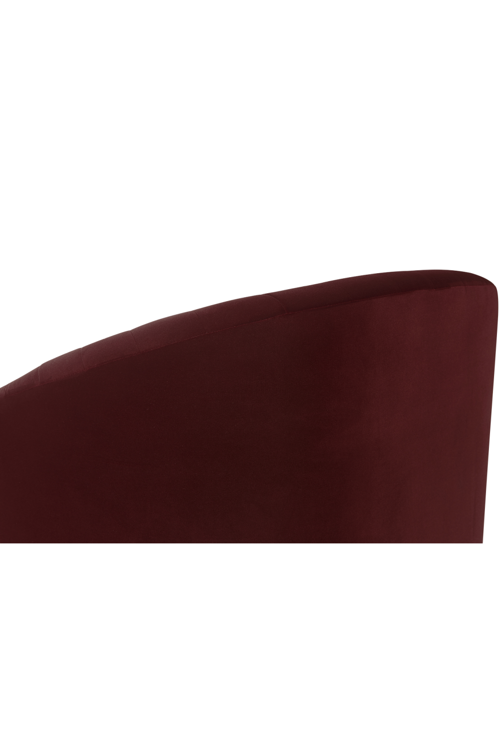 Merlot Velvet Channel-Tufted Lounge Chair - Brass Base by Splendido Accent Chair, alternate view 6