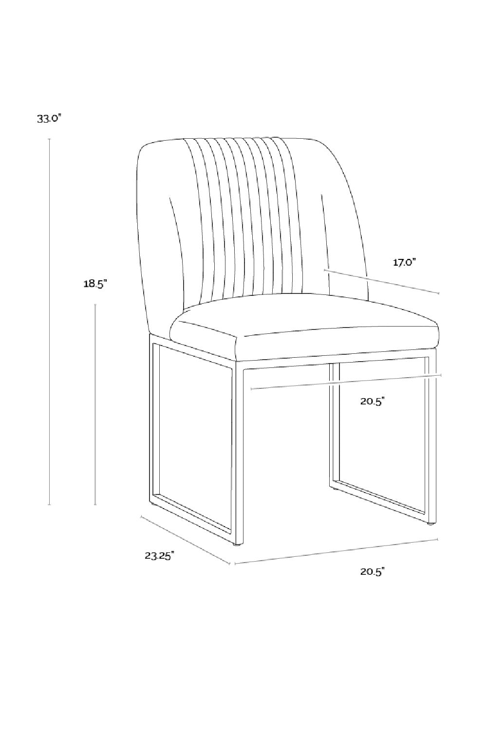 Modern European furniture - Ruched Back Dining Chairs (2) - www.oroa.com