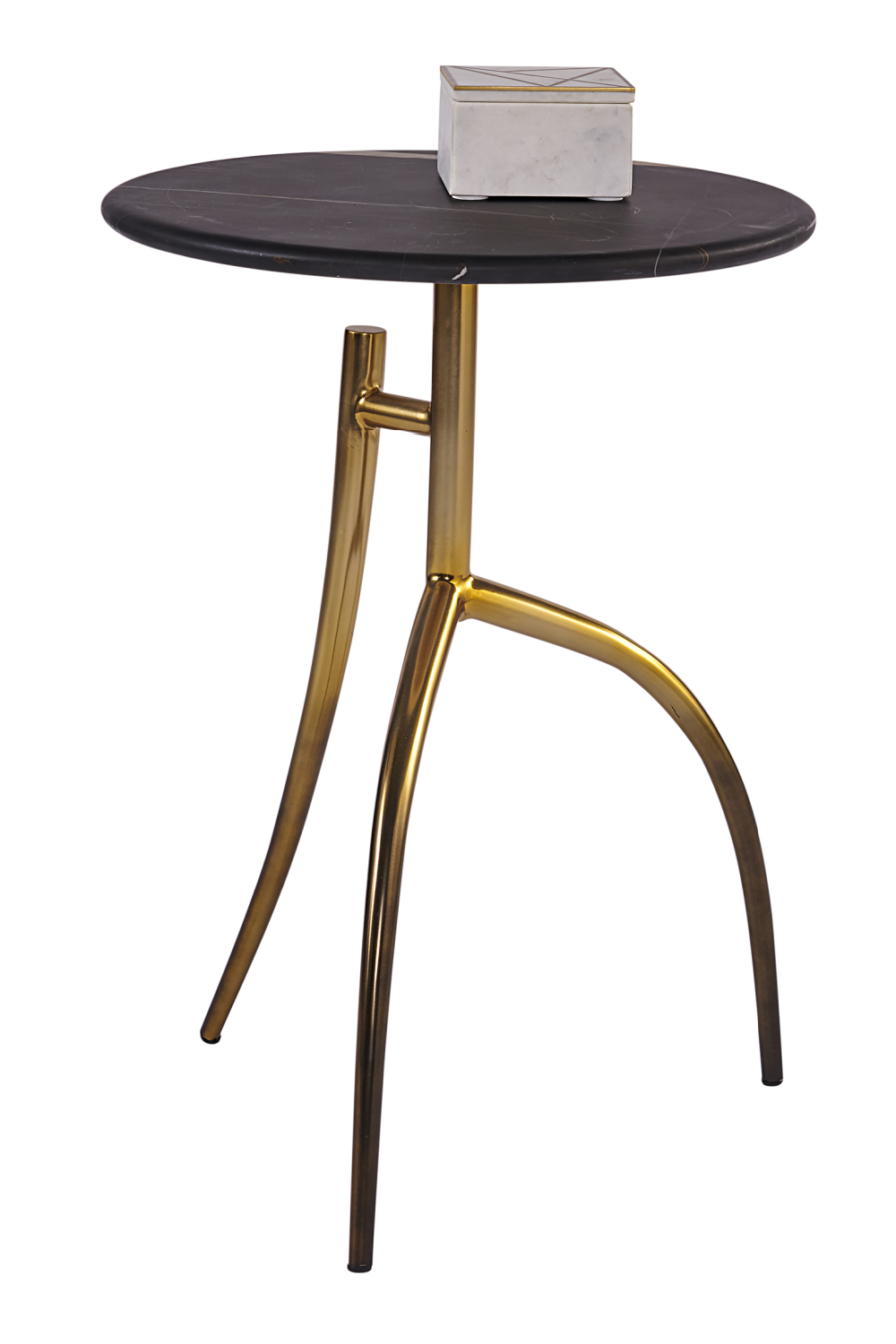 Black Marble End Table by Splendido Trent Side Table, alternate view 3