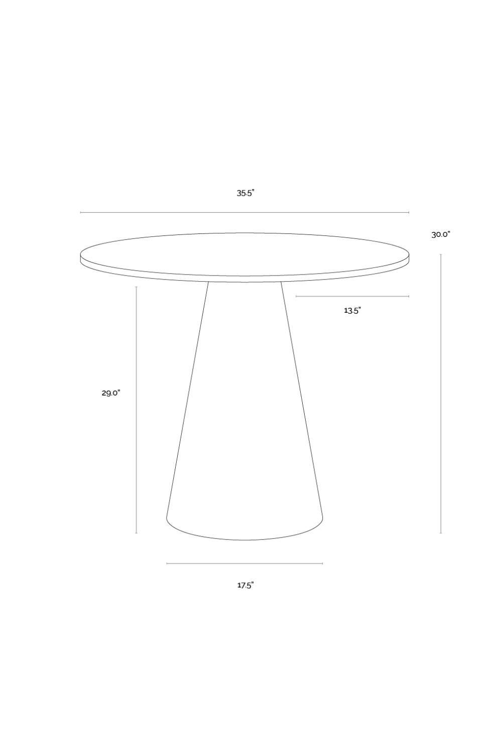 Carrara Marble Round Bistro Table by Splendido Damon Dining Table, alternate view 12