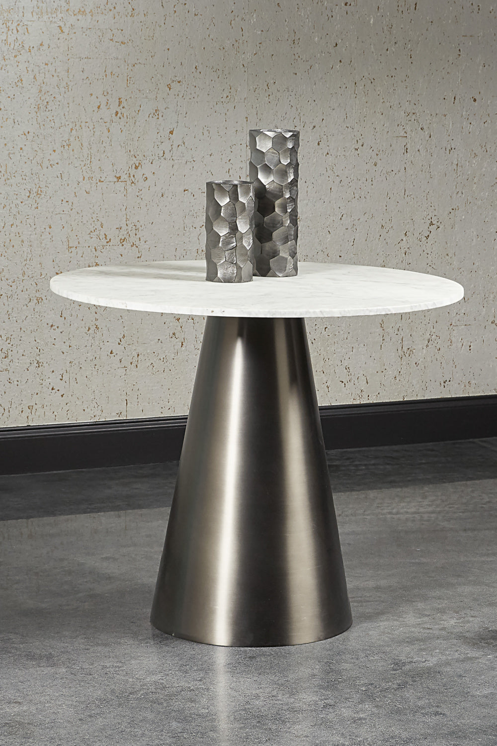 Carrara Marble Round Bistro Table by Splendido Damon Dining Table, alternate view 9