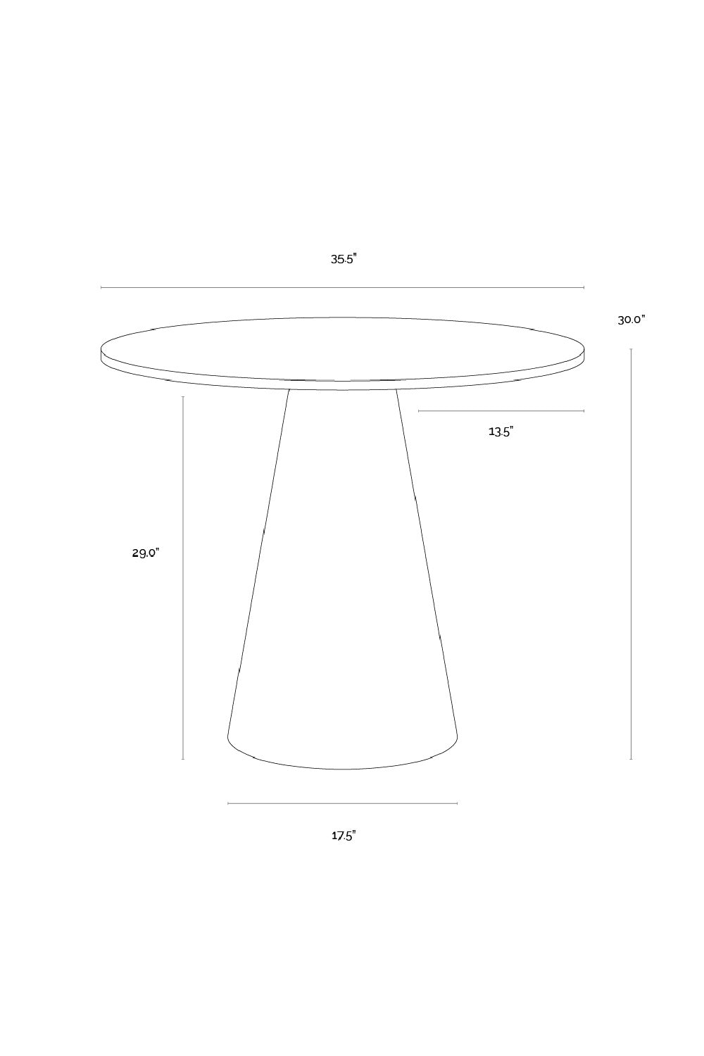 Carrara Marble Round Bistro Table by Splendido Damon Dining Table, alternate view 7