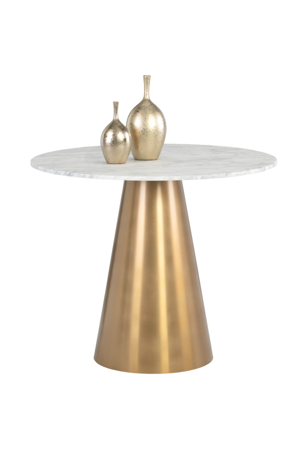 Carrara Marble Round Bistro Table by Splendido Damon Dining Table, alternate view 3