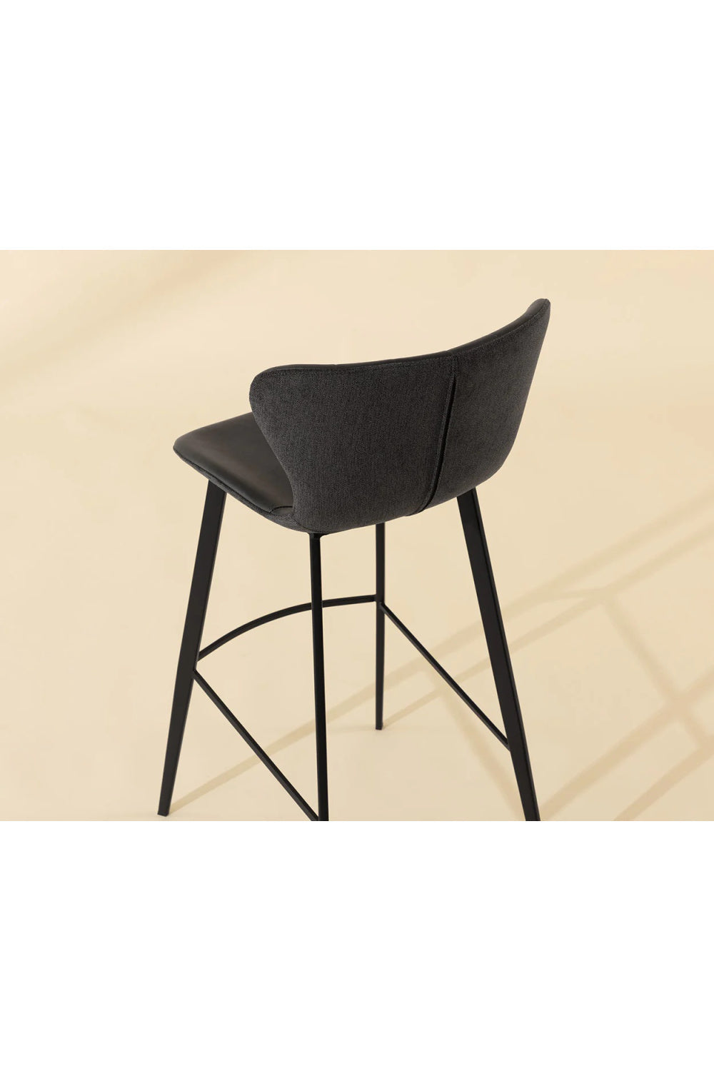 Clamshell Style Tufted Bar Stool by Splendido Arabella Barstool, alternate view 7