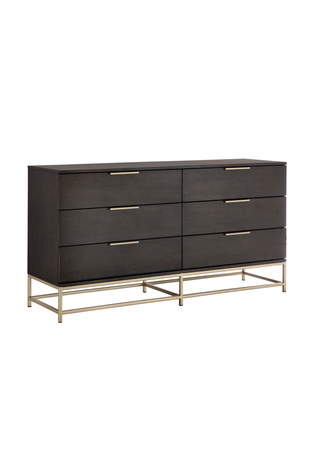 Dark Gray Oak 6-Drawer Dresser by Splendido Rebel
