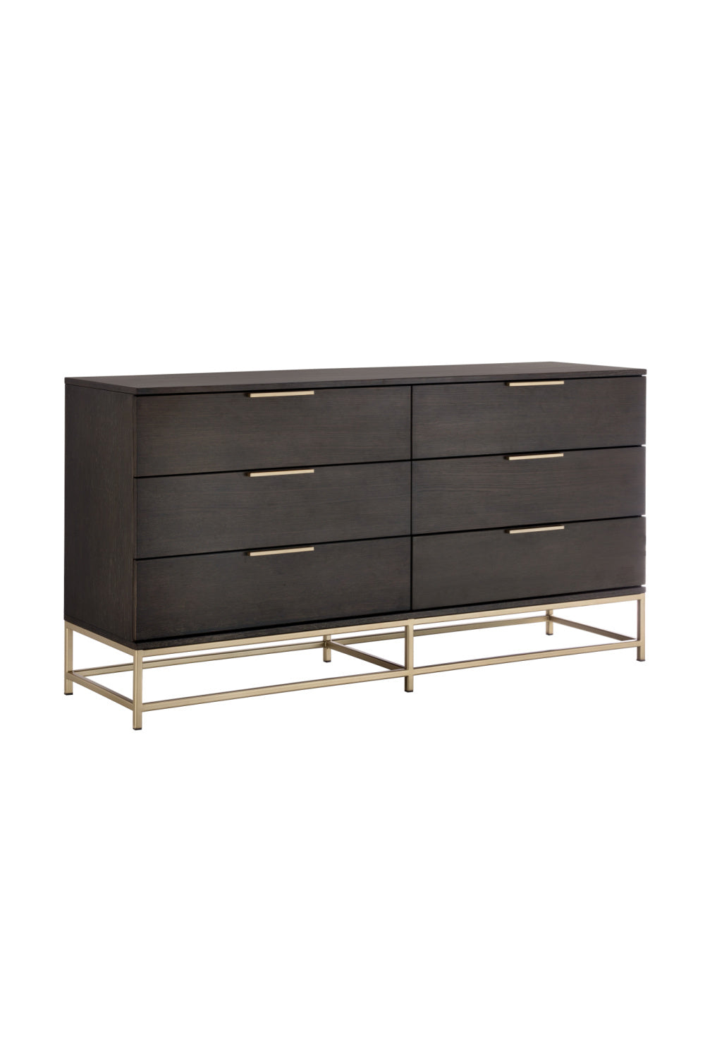 Dark Gray Oak 6-Drawer Dresser by Splendido Rebel, alternate view 3