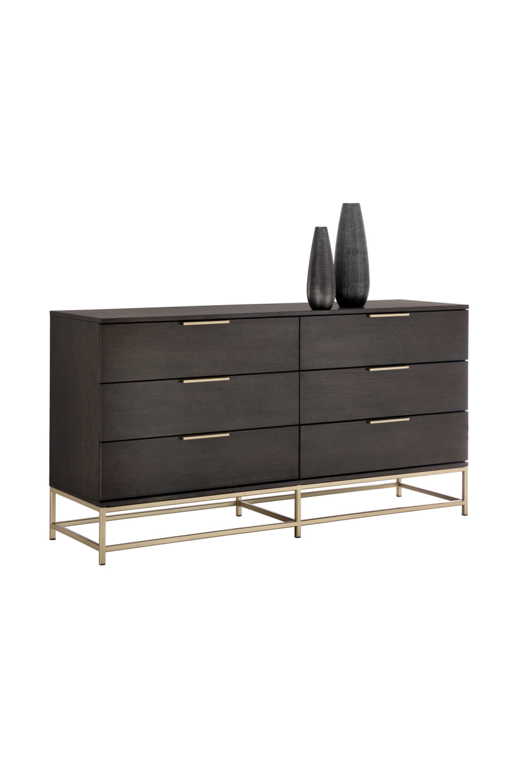 Dark Gray Oak 6-Drawer Dresser by Splendido Rebel, alternate view 4