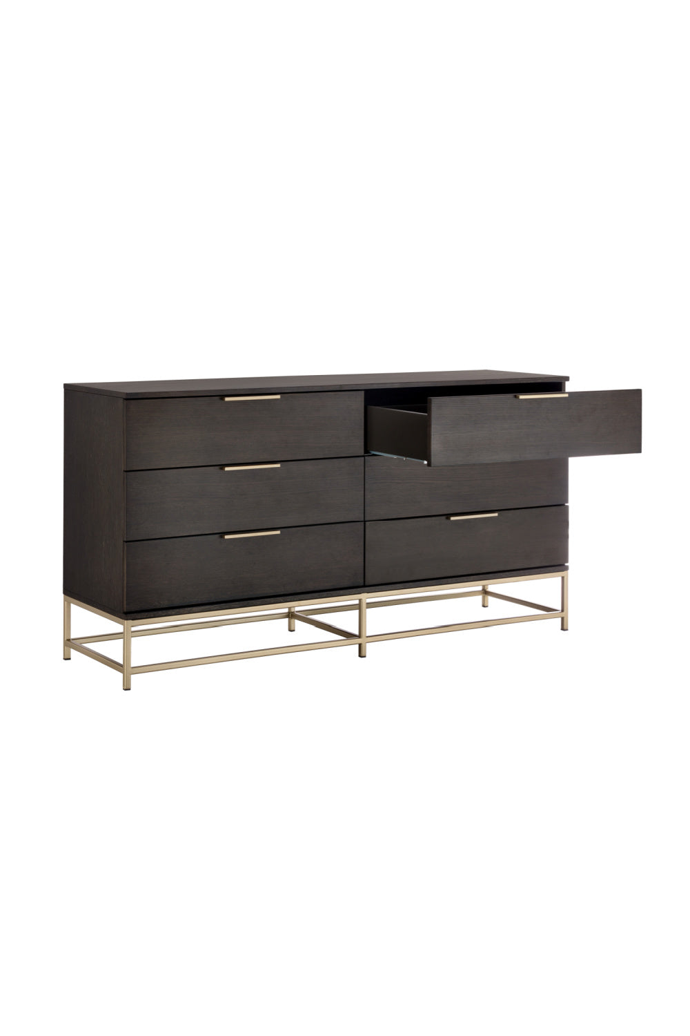 Dark Gray Oak 6-Drawer Dresser by Splendido Rebel, alternate view 5