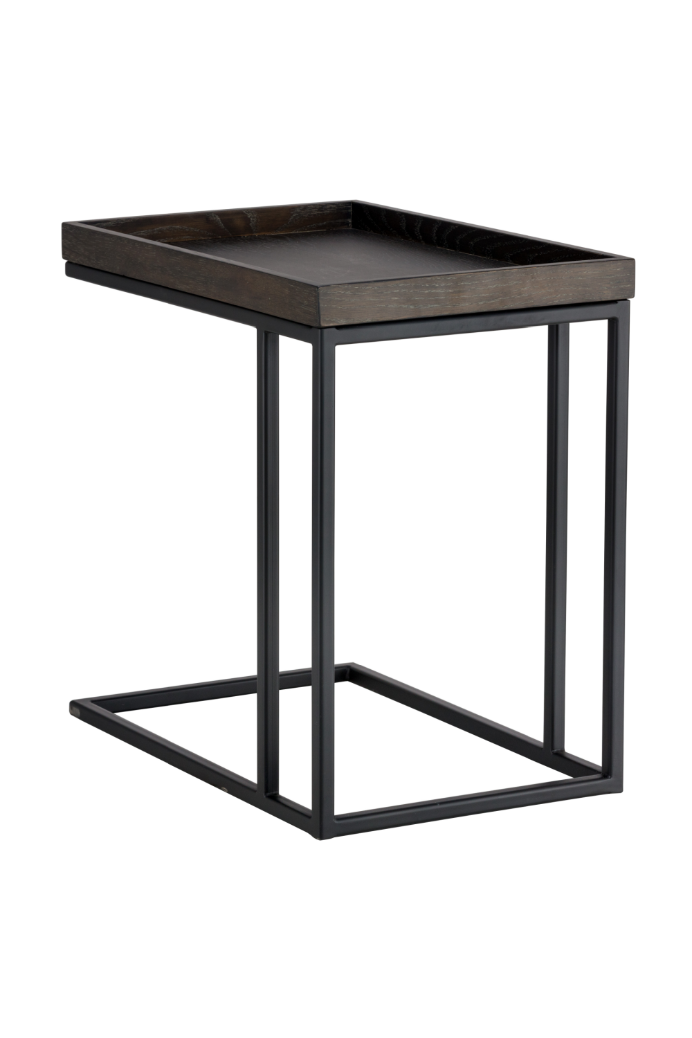 Gray Oak C-Shaped Side Table by Splendido Arden