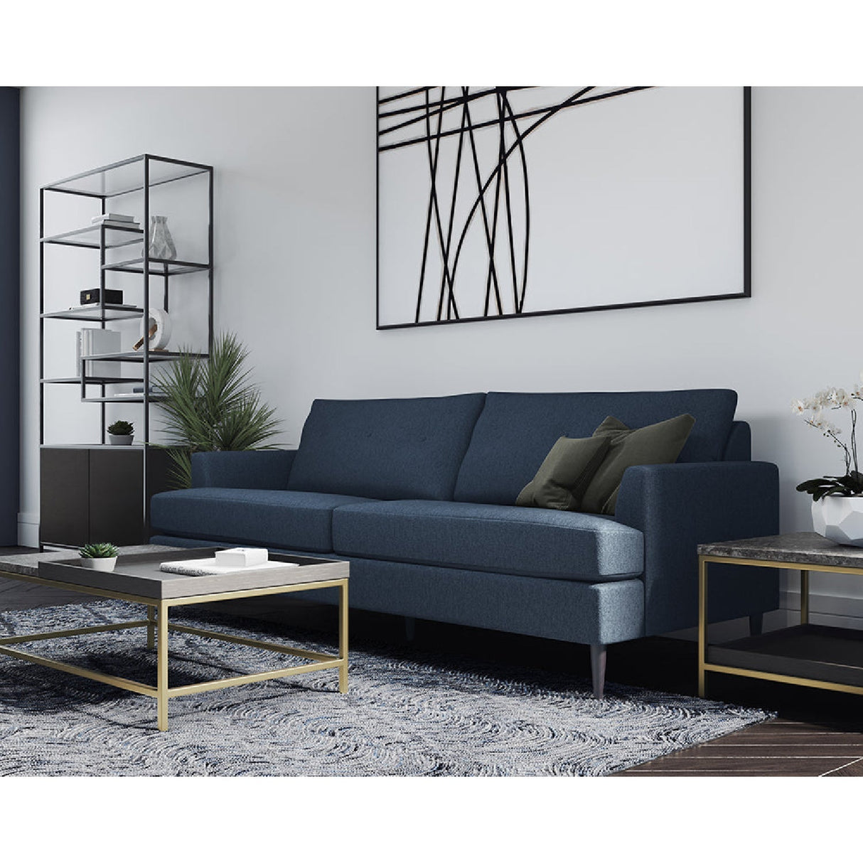 Wooden Tray Marble Coffee Table by Splendido Arden, alternate view 7