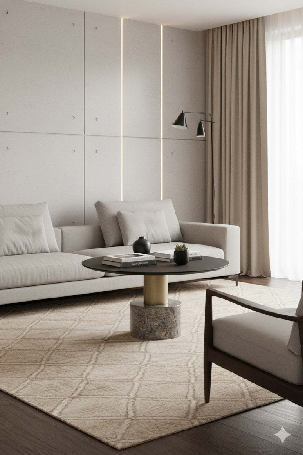 Black Oak Top Coffee Table by Splendido Monaco, alternate view 2