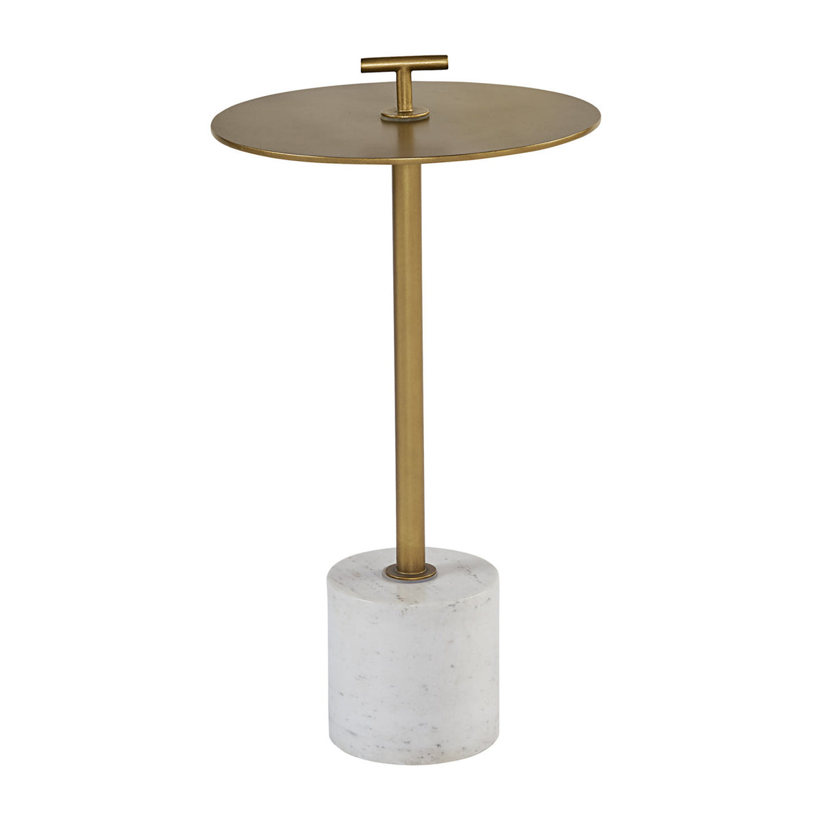 Gold Round End Table by Splendido Sia Side Table, alternate view 2