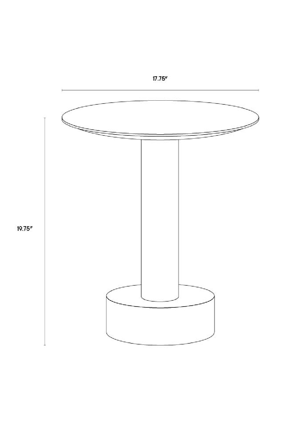 Black Oak Top End Table by Splendido Monaco Side Table, alternate view 6