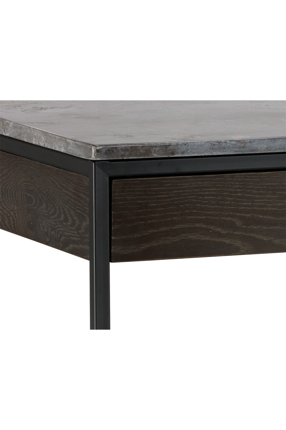 Gray Marble 2-Drawer Console Table by Splendido Stamos, alternate view 5