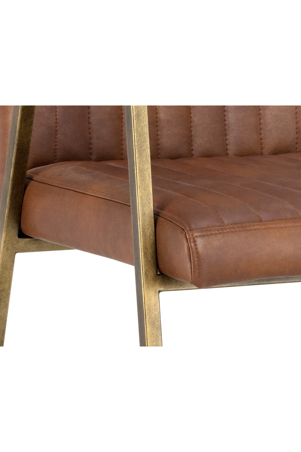 Channeled Leather Look Dining Chair by Splendido Homer, alternate view 8