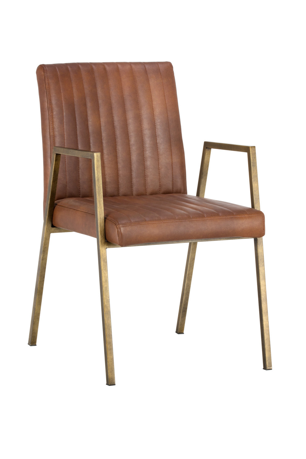 Channeled Leather Look Dining Chair by Splendido Homer, alternate view 4
