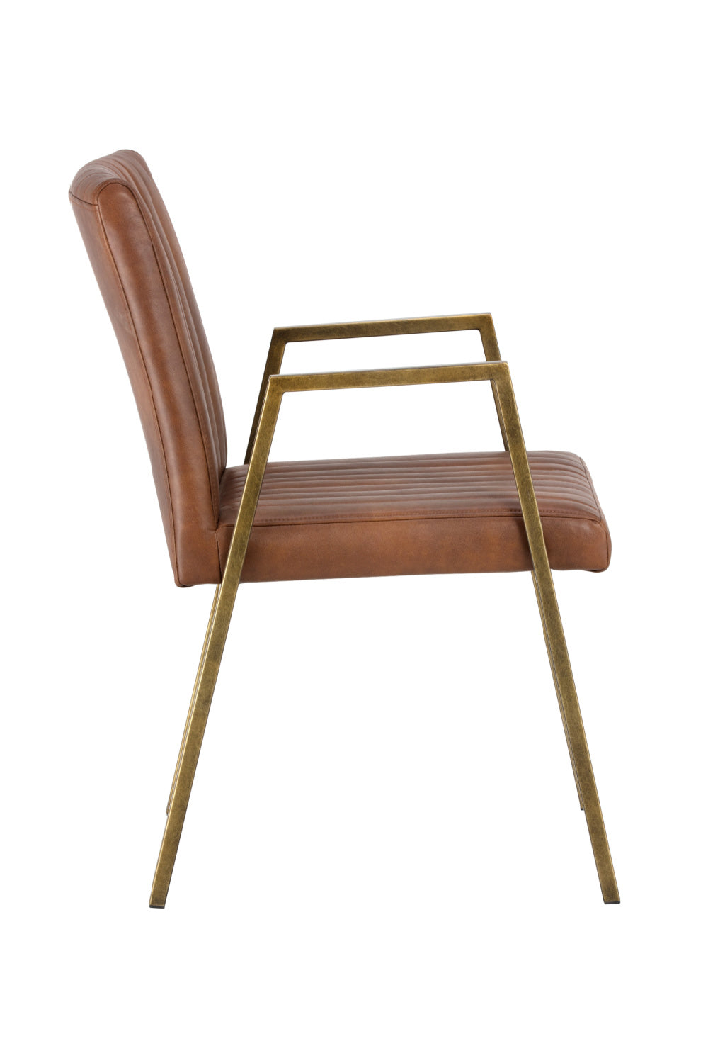 Channeled Leather Look Dining Chair by Splendido Homer, alternate view 3