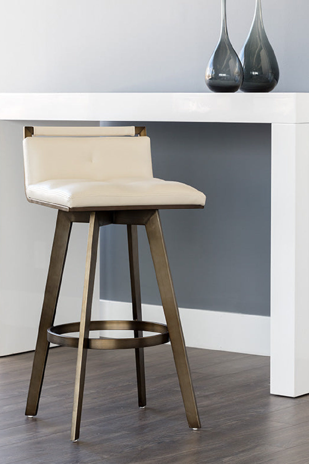 Leather-Look Swivel Bar Stool by Splendido Arizona Barstool, alternate view 2
