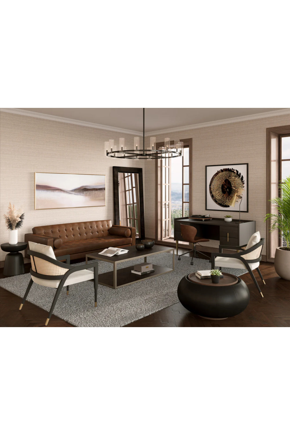 Clamshell Tufted Back by Splendido Arabella Office Chair, alternate view 9