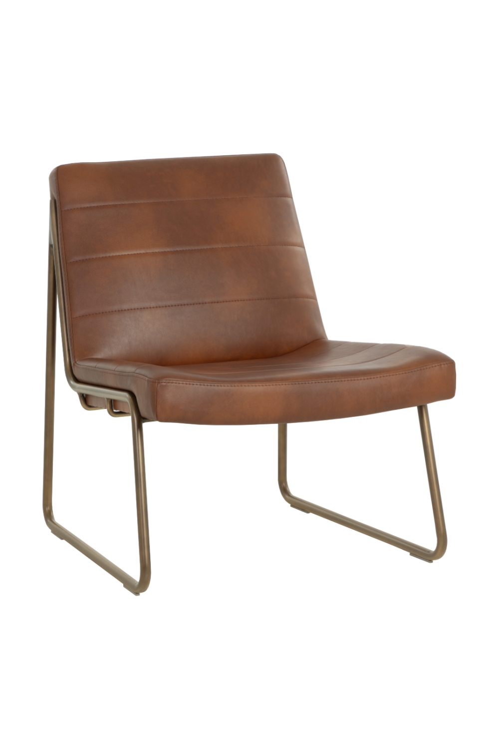 Brown Leather Lounge Chair by Splendido Anton Accent Chair