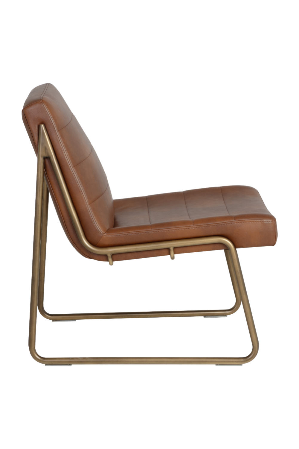 Brown Leather Lounge Chair by Splendido Anton Accent Chair, alternate view 4