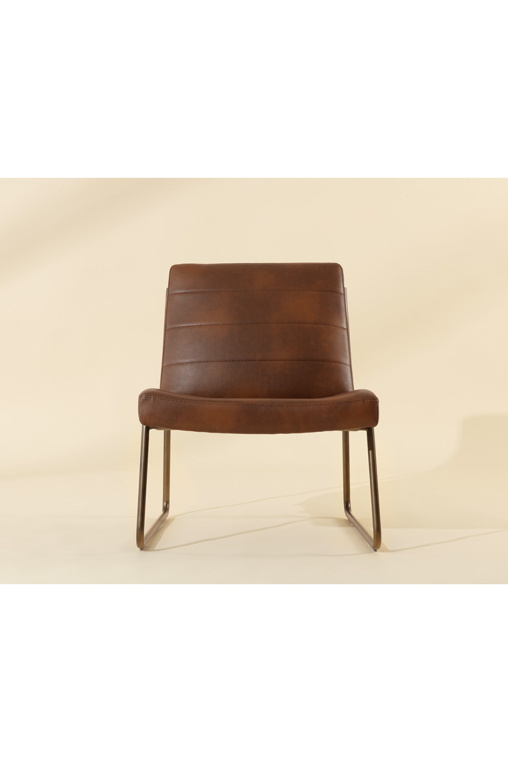Brown Leather Lounge Chair by Splendido Anton Accent Chair, alternate view 7