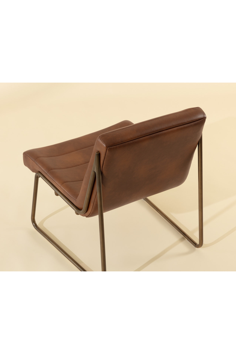 Brown Leather Lounge Chair by Splendido Anton Accent Chair, alternate view 9