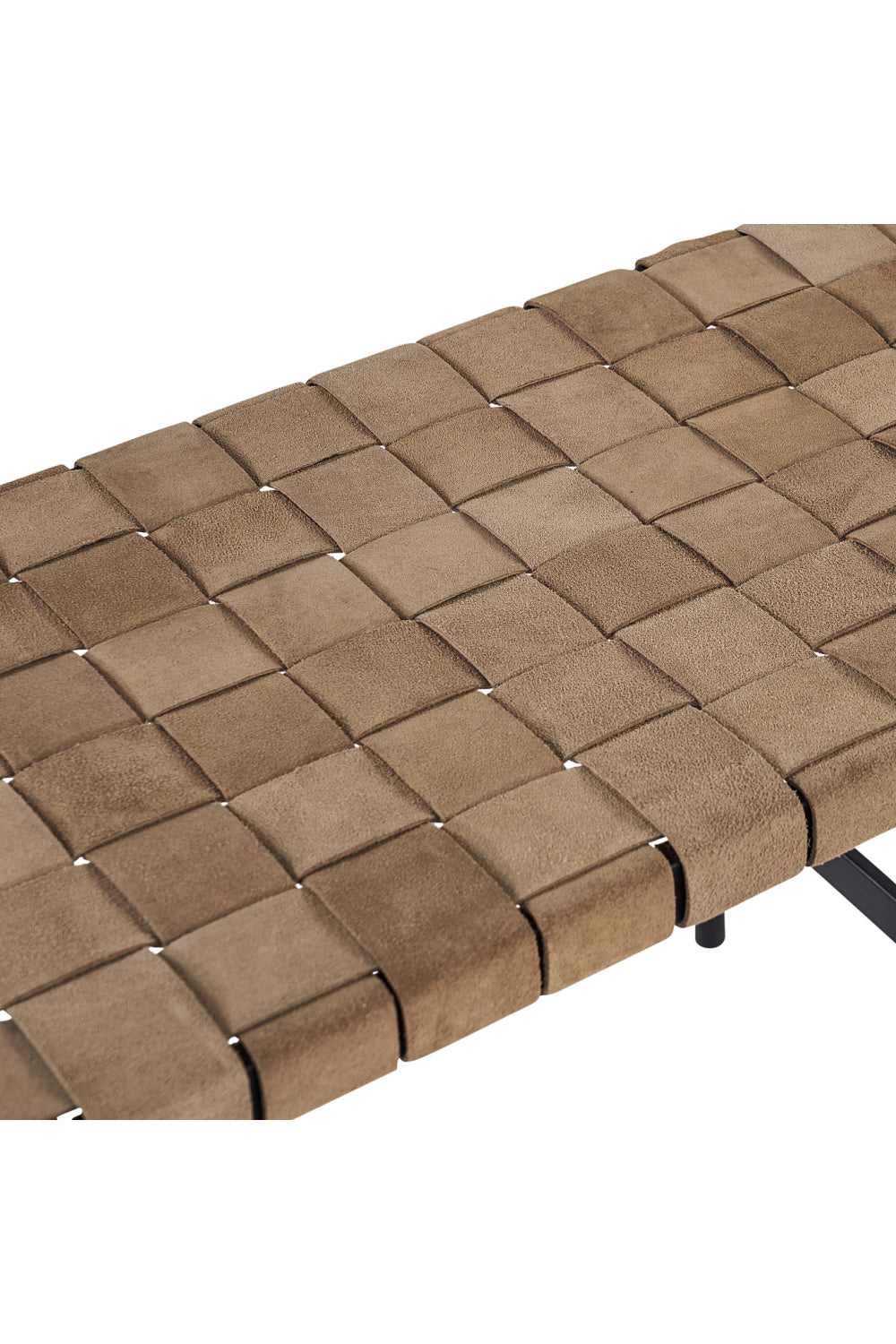 Hand-Woven Leather Bench by Splendido Omari, alternate view 4