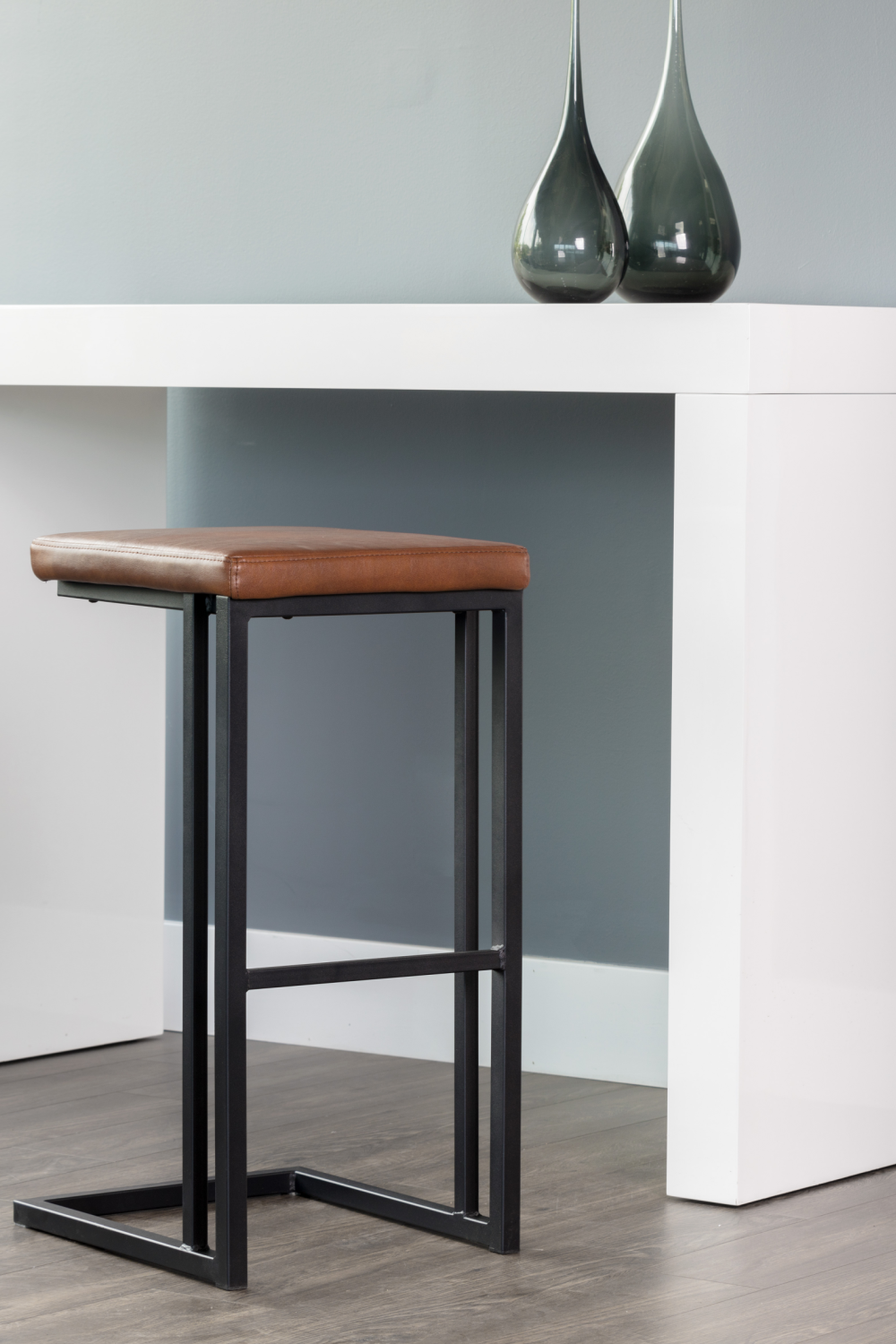 Leather Look Cantilevered Bar Stool by Splendido Boone Barstool, alternate view 2