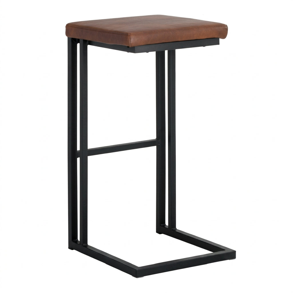 Leather Look Cantilevered Bar Stool by Splendido Boone Barstool