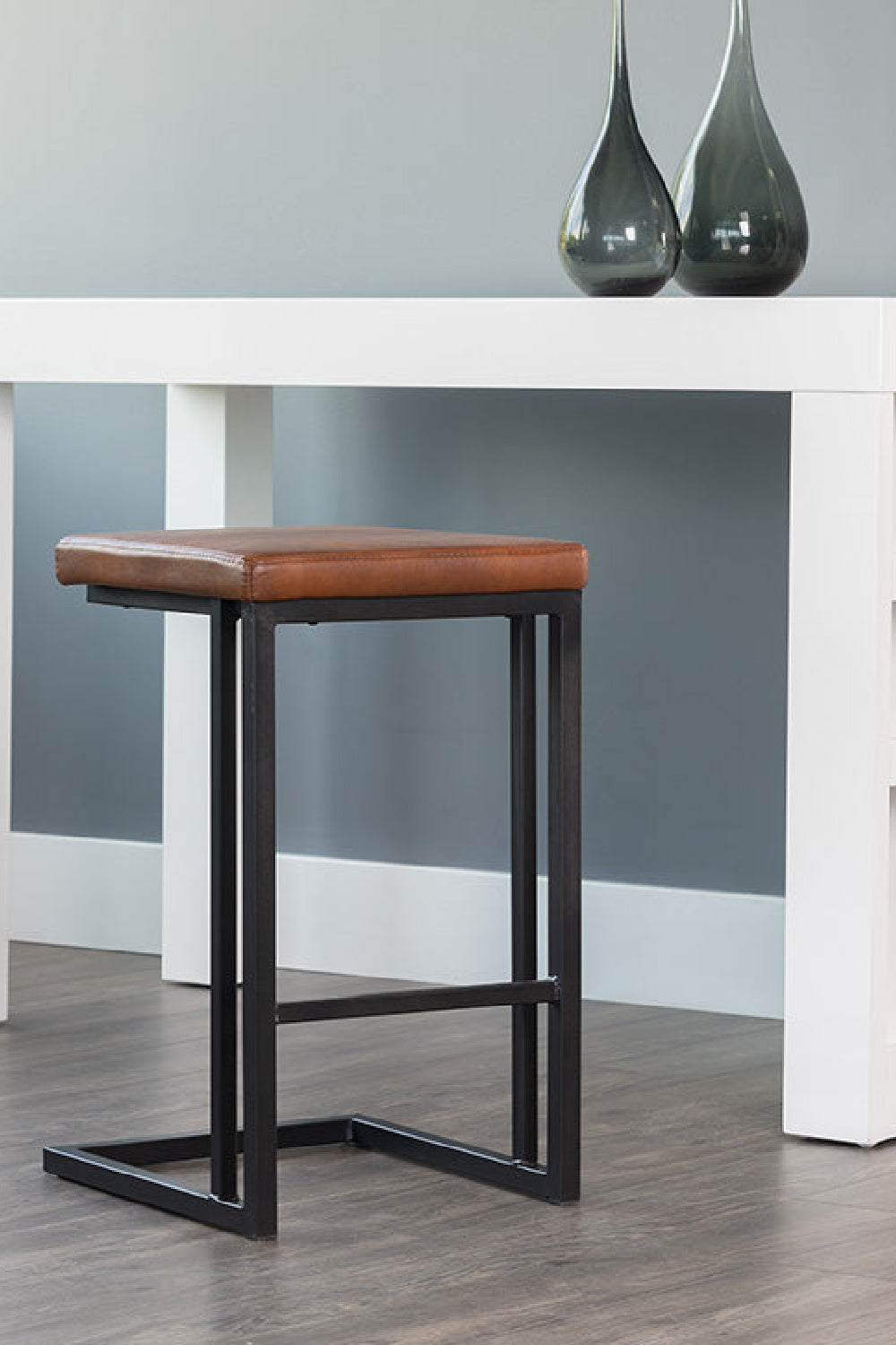 Leather-Look Backless Counter Stools (2) by Splendido Boone, alternate view 9