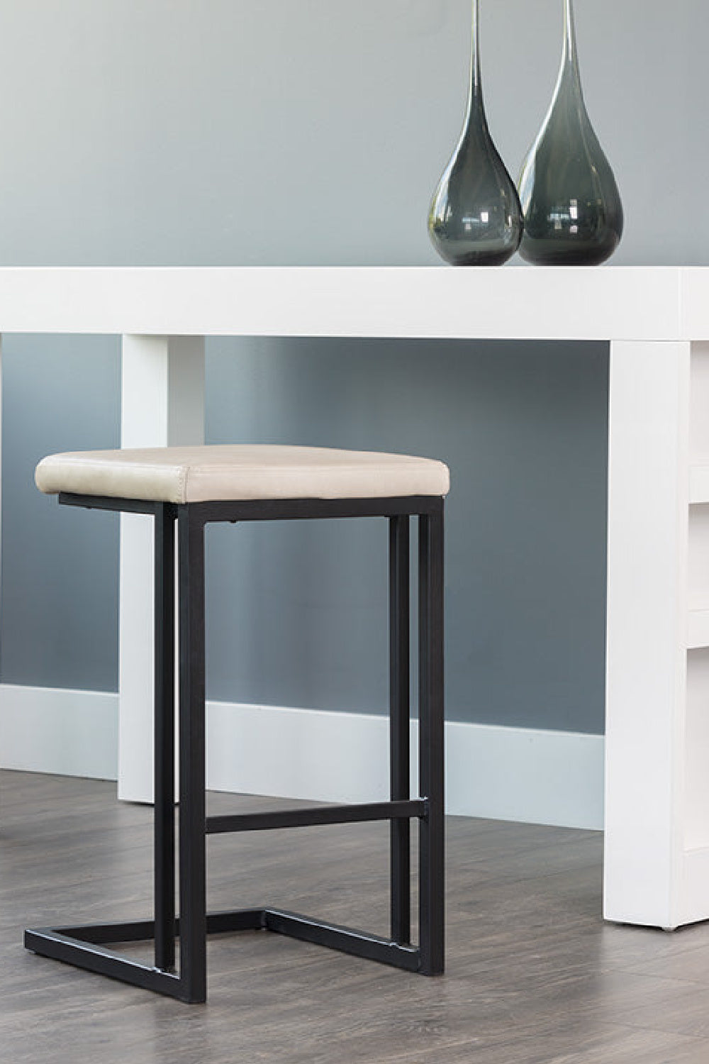 Leather-Look Backless Counter Stools (2) by Splendido Boone, alternate view 2
