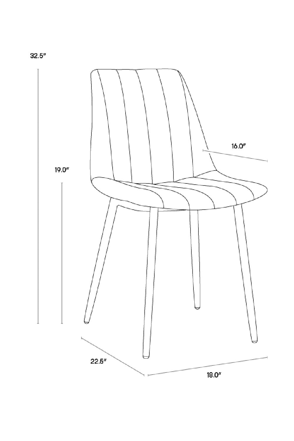 Modern European furniture - Channel-Tufted Dining Chairs (2) - www.oroa.com
